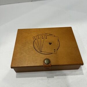 VINTAGE Classic Collections Sealed GOLF Playing Cards In Wood Box 1970